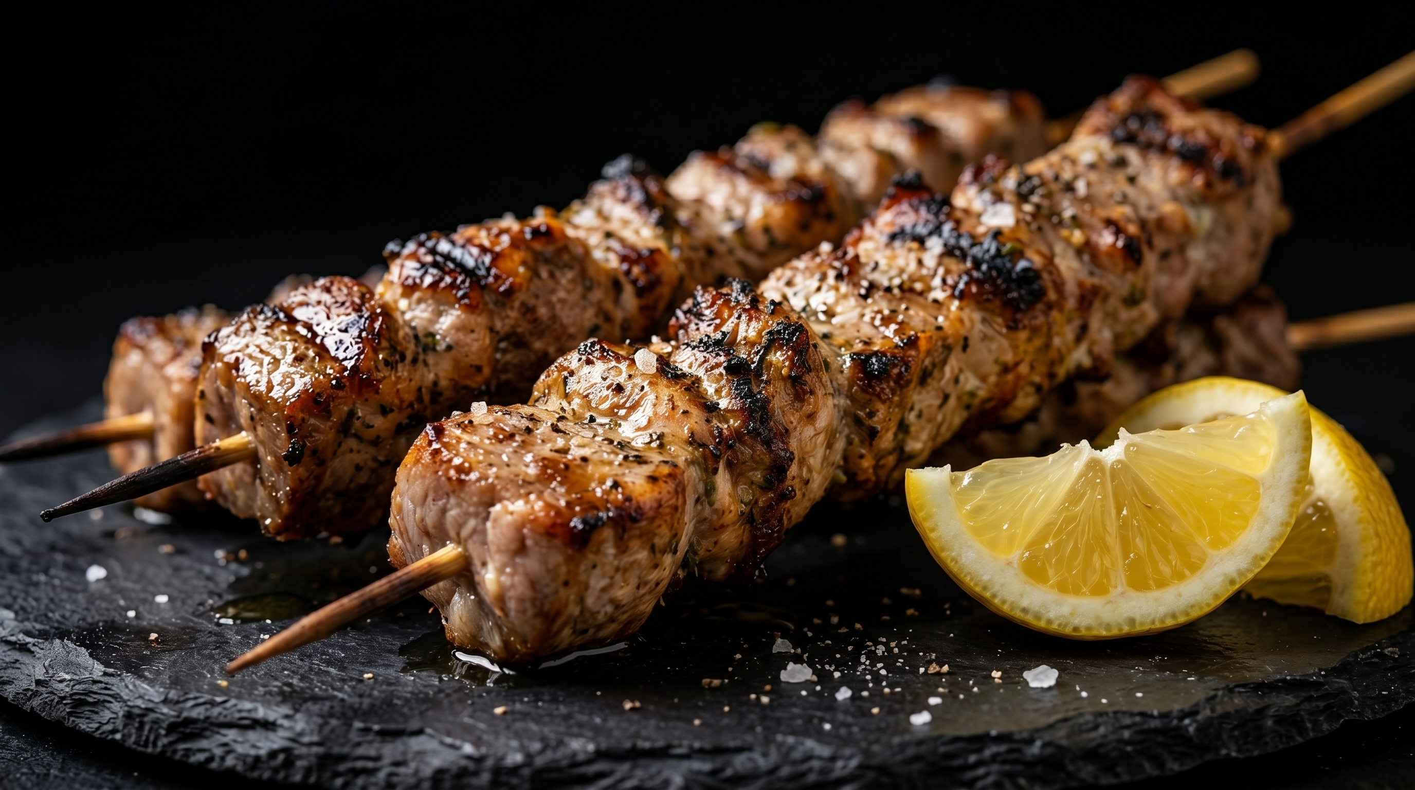 Griechische Souvlaki Spieße